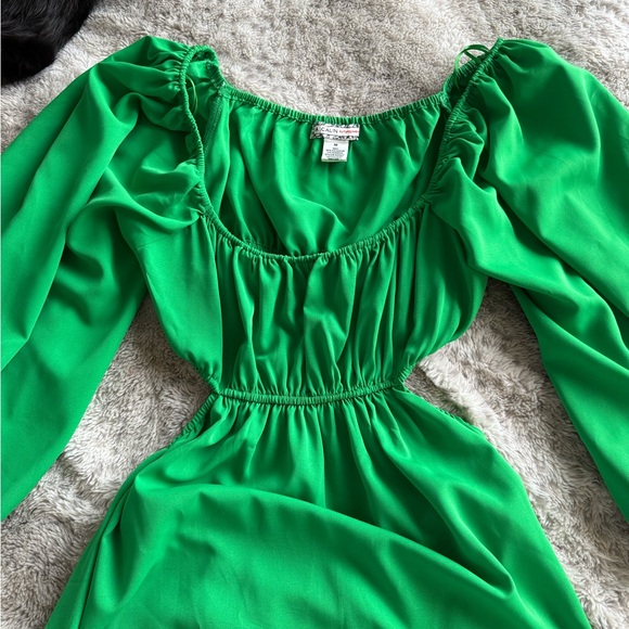 Flying Tomato Vibrant Green Long Sleeve Dress - Picture 3 of 4